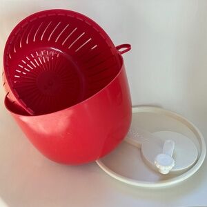 VINTAGE COPCO Salad Spinner Red Three (3) Piece Classic Retro